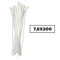 ABRAÇADEIRA DE NYLON BRANCA 7,6MMX200MM-PCT C/100