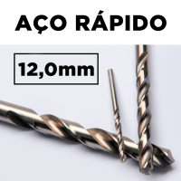 BROCA DE AÇO RAPIDO 12,0MM-