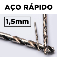 BROCA DE AÇO RAPIDO 1,5MM-EMB.C/10