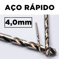 BROCA DE AÇO RAPIDO 4,0MM-EMB C/10