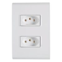 LIZ Conjunto-4x2-com-2-Tomadas-2P+T-Tramontina-10-A-250-V