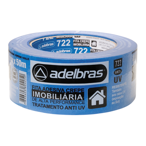 FITA-CREPE-722-48mmX50m-AZUL- ADELBRAS