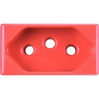 Modulo-Tomada-2P+T-Tramontina-20-A-250-V-LIZ Vermelho